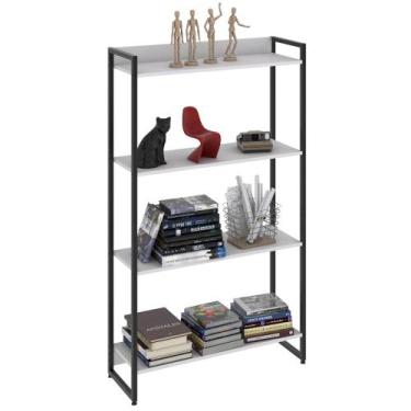 Imagem de Estante Livreiro Dynamica Industrial 80cm 4 Prateleiras C08 Branco Che