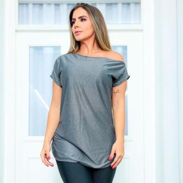 Imagem de Blusa Fitness Feminina Dry Fit Ombro Só Seca Rápido para Academia e Ex