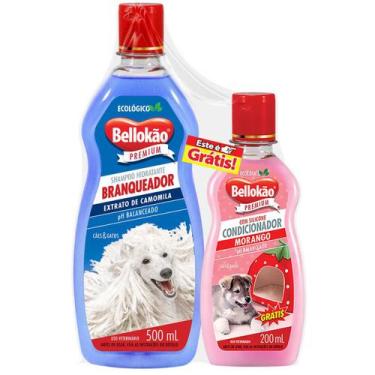 Imagem de Shampoo Pelos Claros Cachorro 500ml + Condicionador Bellokão