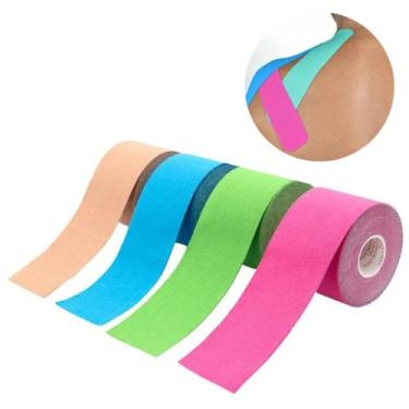 Imagem de Fita Bandagem Elástica Adesiva Kinesio Tape Dor Muscular - Fita Bandag