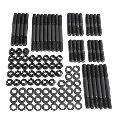 Imagem de DNA Motoring Conjunto de porcas de cabeça cilíndrica de aço com 12 pontos LEPOW-011