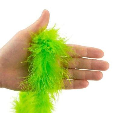 Imagem de Kit 10 Marabus de Pena Verde Limão - Silvia Armarinho
