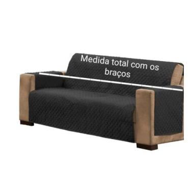 Imagem de Protetor de sofá impermeável 1.90m(medindo com os braços)preto - sara 