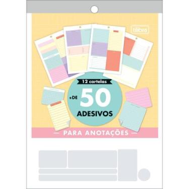 Imagem de Bloco de Adesivos Notes Anotações Colorido Grafon's 12 Folhas Tilibra 