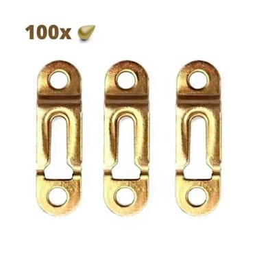 Imagem de Suporte De Nicho Tipo Presilha Metálica Zinco Amarelo (Kit Com 100 Un)