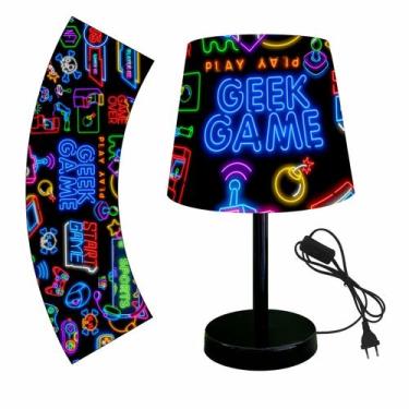 Imagem de Abajur luminaria 15x20 gamer games geek - ATACADAO DA DECORACAO