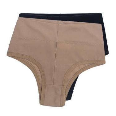 Imagem de Kit 5 Calcinha Cós Alto De Alta Compressão Pós Parto Feminina - Empóri