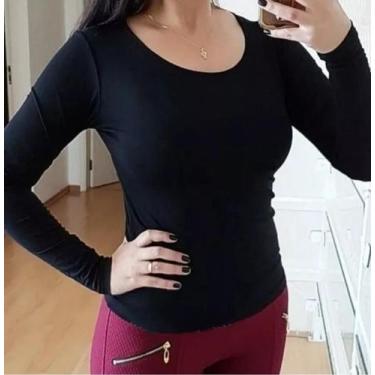 Imagem de Blusa Segunda Pele Manga Longa  Flanelada Térmica - HR, Preto, Tamanho