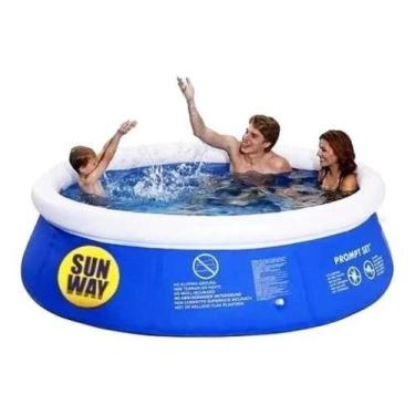 Imagem de Piscina 2500 Litros Redonda Inflável Infantil Azul Sun Way
