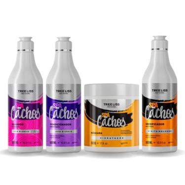 Imagem de Kit Spa Dos Cachos Profissional 4 itens treeliss - Treeliss Profission