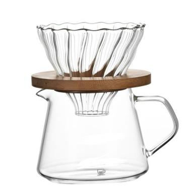 Imagem de Jarro Com Suporte Coador Em Vidro Para Café 600ml - RALEO