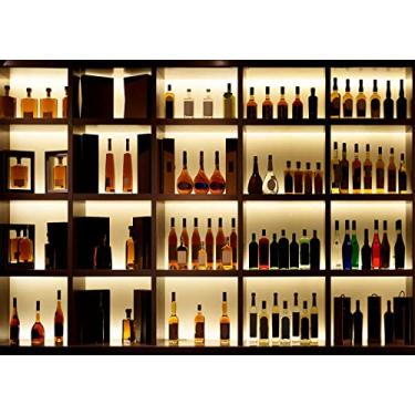 Imagem de BELECO Tecido de 1,5 x 0,9 m de pano de fundo para fotografia de bar de luxo, café, restaurante, pub, bar, várias garrafas de álcool, prateleira de vinho, fundo fotográfico urbano clube noturno,