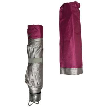 Imagem de Guarda-chuva Sombrinha Colorido Pequeno com Proteção UV Conforto Térmi