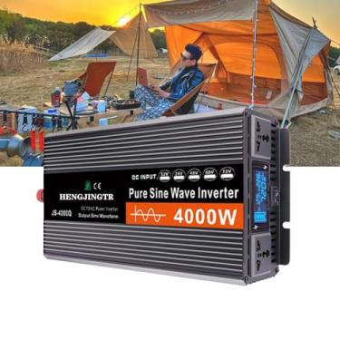 Imagem de Inversor de onda senoidal de 4000W, DC 12V 24V a AC 220V Ininterrupto Sistema de energia Carregamento de bateria Inversor, 12V/24V/48V/60V/72V,24V to 110V