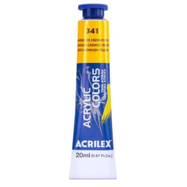 Imagem de Tinta Acrylic Colors Acrilex 20ml 341 Amarelo de Cádmio Escuro, 341 - 