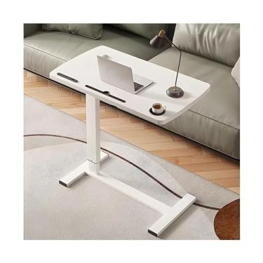 Imagem de LICONG-2020 Mesa de cabeceira móvel para computador móvel, mesa de jantar dobrável e ajustável, unidade pequena, mesa de estudo, mesa de computador, mesa de computador móvel sobre rodas