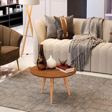 Imagem de Mesa De Centro Dubai Sala Decorativa Redonda Tripé Pés Palito (FREIJÓ)