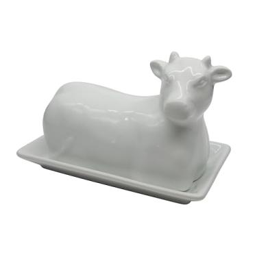 Imagem de Manteiga em forma de vaca, cerâmica branca/porcelana da Chefcaptain