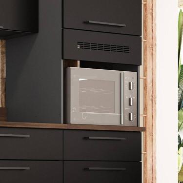 Imagem de Paneleiro em Aço para Forno 2 Portas 1 Gaveta Itatiaia Exclusive D Preto Matt/Grafite