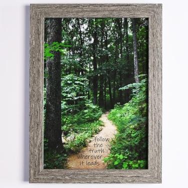 Imagem de Moving Truths Pôster Follow the Truth Hiking Trail - Arte de parede inspiradora para buscadores da verdade - Poderoso lembrete motivacional para buscar a verdade, não importa aonde ela leve - Moldura