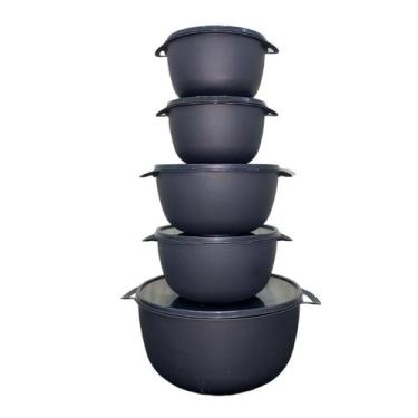 Imagem de Kit 5 Potes Plastico Redondos Bowl Livre Bpa - Casa Bella