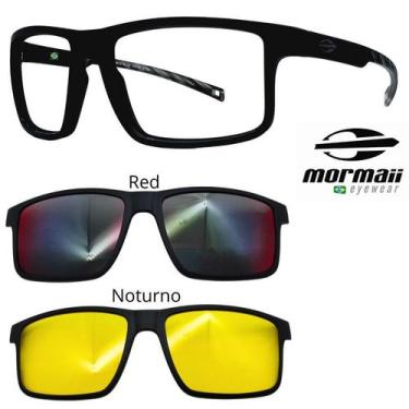 Imagem de Armação de Grau Mormaii 6127 Swap 5 ACJ com 2 Clipons, Red, Noturno