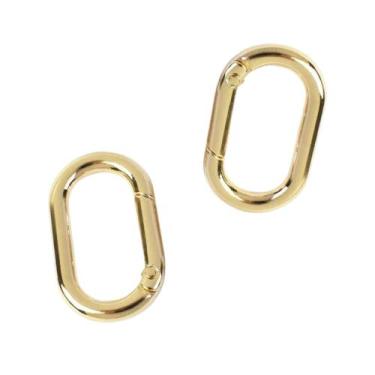 Imagem de Argola Oval Mosquetão G - jescastore, Dourado