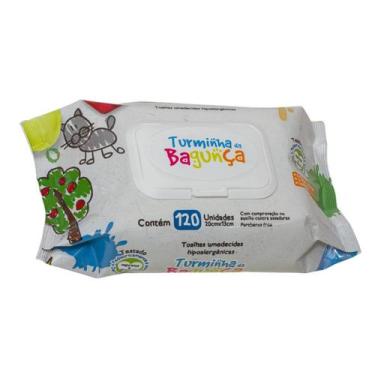 Imagem de Lenço Umedecido Bebê Recém Nascido 120 Toalhas 20x13cm - Turminha da B