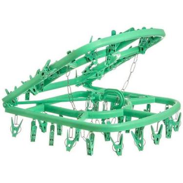 Imagem de Varal De Teto Para Roupa Íntima 48 Prendedores Portátil Dobrável Multi