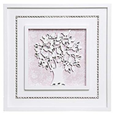 Imagem de Potinho de Mel Quadro Árvore Da Vida Com Strass Quarto Bebê Infantil Menina Rosa