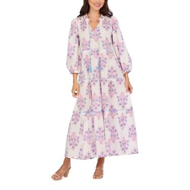 Imagem de Mud Pie Vestido longo feminino Farris, Branco, P