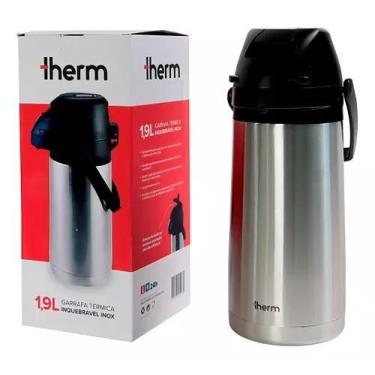 Imagem de Garrafa Térmica Therm 1,9 Litros Inquebrável Inox Cor Prateado