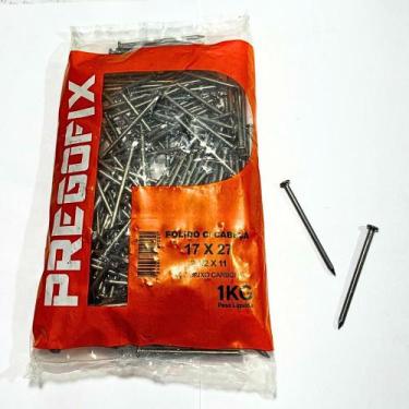 Imagem de Prego polido 17x27 com cabeça 1Kg para madeira - Pregofix