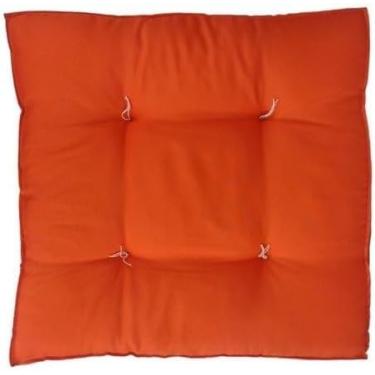 Imagem de Almofada Assento Cadeira Futon Grande 60x60 Decoração Sofá Confortável Cores Diversas (Laranja)
