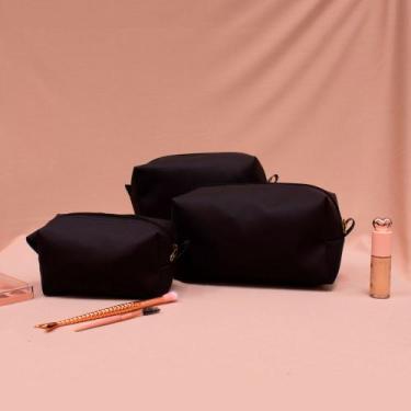 Imagem de Kit Necessaire 3 Peças Feminina Luxo Organizador de Viagem Multiuso Ma