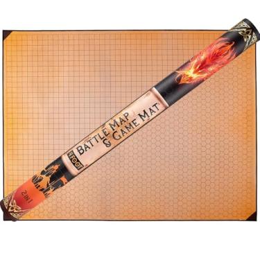 Imagem de da Vinci's Room 2-in-1 DND Battle Map and 4 Foot Rubber Game Mat 48x36 inches with Dry Erase Square or Hex Grid - DND Battle Mat, D&D Map for D&D, Board Games, TTRPGs and Other Tabletop Games