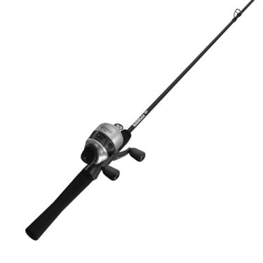 Imagem de Zebco Combo de carretel e vara de pesca Spincast 33, vara de fibra de vidro de 1,8 m com alça de EVA, molinete de pesca antirreverso Quickset com alerta de mordida, prata/preto