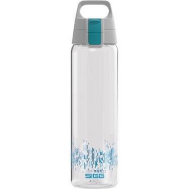 Imagem de SIGG Garrafa de água Total Clear ONE MyPlanet (0,75 L), garrafa de água à prova de vazamento e livre de BPA, frasco esportivo inquebrável feito de Tritan com filtro de frutas