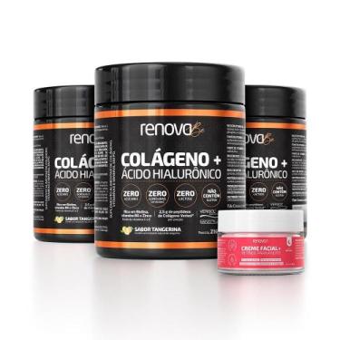 Imagem de 3 Potes Colágeno Verisol Renova Be + 1 Creme Facial Retinol