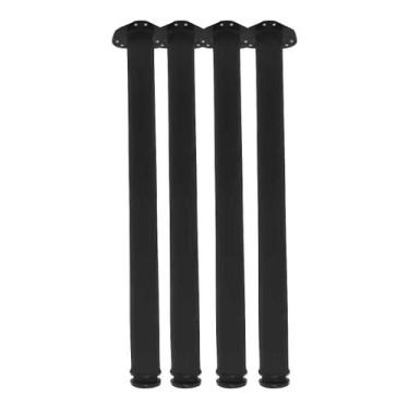 Imagem de Kit 4 Pé De Mesa Com Regulagem Cromado 72x05 tubular/bancada - Veggie 