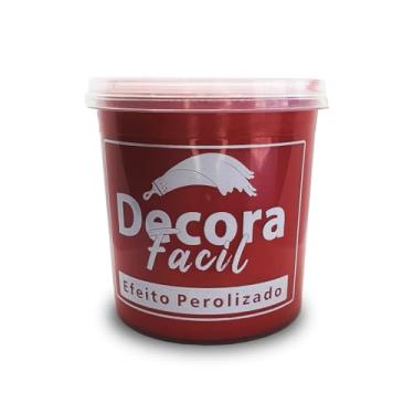 Imagem de Cimento Queimado Com Efeito Perolizado Decora Fácil 1kg (Vermelho)