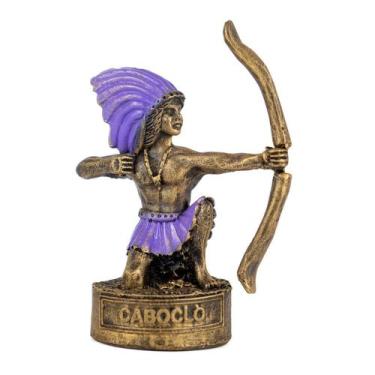 Imagem de Escultura Caboclo Vintage 8 Cm- Escolha A Cor - Meta Atacado