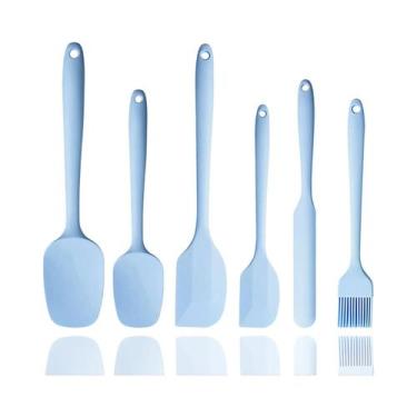 Imagem de Conjunto De Espátulas De Silicone Cinza 6 Peças Grau Alimentício Antia