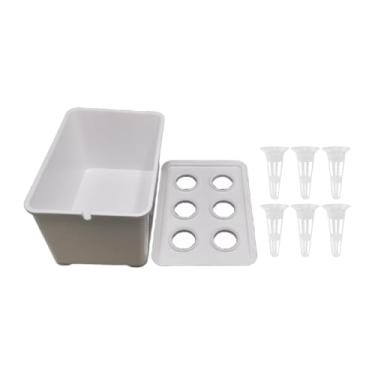 Imagem de Ioensy Kit de de cultivo hidropônico, kit de cultivo hidropônico, de recipiente de plantio para mercado ao ar livre Parterre, escritório, Branco