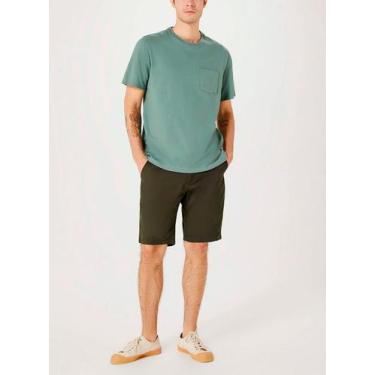 Imagem de Bermuda Hering KTNU Masculina Chino Algodão T. 38/48, 46, Nat, Verde m
