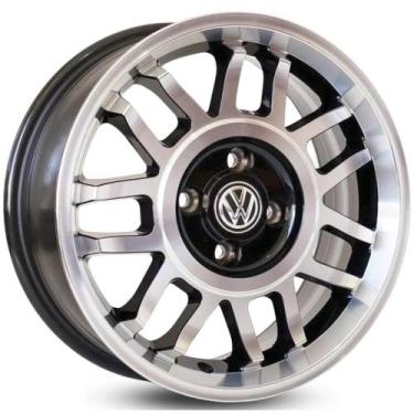 Imagem de Kit 4 rodas kr R83 modelo gol gt snowflake / aro 15X6 / (4X100) - Krma