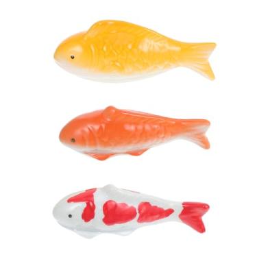 Imagem de TOYANDONA Decoração De Peixe Koi Flutuante: Mini Enfeites De Cerâmica Para Peixinhos Dourados Para Lago De Jardim Aquário Acessórios Para Tanques De Peixes