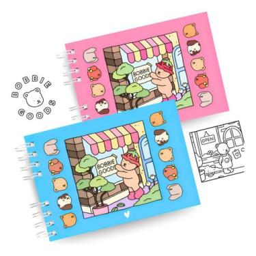 Imagem de Livro De Colorir Bobbie Goods Capa Dura A5 Desenhos 180g 50f - bobgods