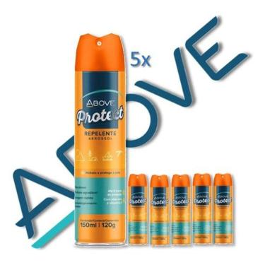 Imagem de Kit 5 repelentes protect aerosol 6h above 150ml pernilongo