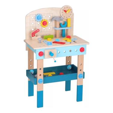 Imagem de Brinquedo bancada mesa de ferramenta madeira 46 pçs tookytoy